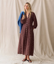Load image into Gallery viewer, Marine Layer Willow Maxi Dress in Chocolate Polka Dot