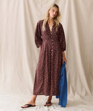 Load image into Gallery viewer, Marine Layer Willow Maxi Dress in Chocolate Polka Dot