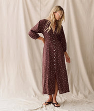 Load image into Gallery viewer, Marine Layer Willow Maxi Dress in Chocolate Polka Dot