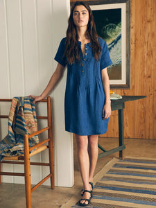 Faherty Gemina Dress in Indigo