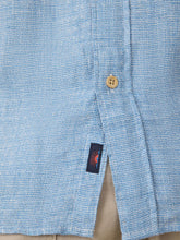 Load image into Gallery viewer, Faherty Mens SS Palma Linen Shirt in Blue Basketweave