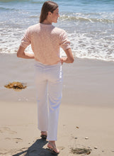 Load image into Gallery viewer, Sundry Short Sleeve Crew Sweater with Contrast Stitching in Faded Pick - FINAL SALE