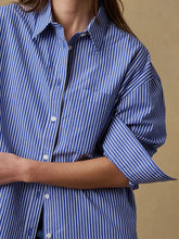 Load image into Gallery viewer, Faherty Costal Poplin Relaxed Shirt in Endless Coast Stripe