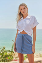 Load image into Gallery viewer, Sundry Vintage Terry Mini Skirt in College Blue