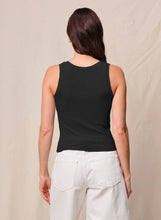 Load image into Gallery viewer, Stateside Fine 2x1 Rib Scoop Tank in Black