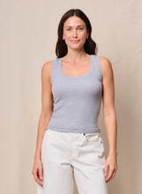 Load image into Gallery viewer, Stateside Fine 2x1 Rib Scoop Tank in Heather Grey