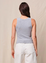 Load image into Gallery viewer, Stateside Fine 2x1 Rib Scoop Tank in Heather Grey