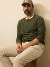 Load image into Gallery viewer, Faherty Mens Long-Sleeve Sunwashed Tee in Fall Evergreen