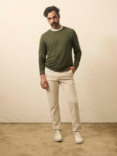 Load image into Gallery viewer, Faherty Mens Long-Sleeve Sunwashed Tee in Fall Evergreen