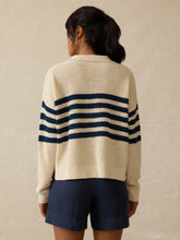 Load image into Gallery viewer, Faherty Miramar Linen Polo in Ocean Ties Stripe