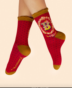 Powder Designs A-Z alphabet socks