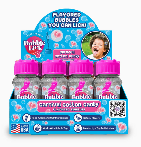Toysmith Bubblelick Cotton Candy Bubbles
