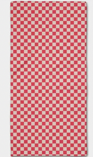 Geometry Holiday Checkers Tea Towel