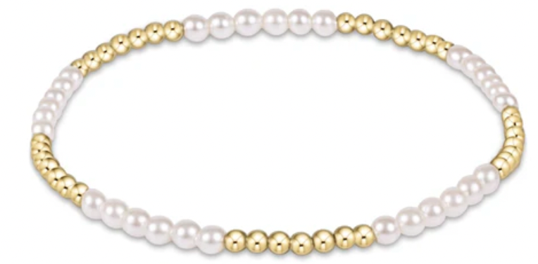 Enewton Classic blissful pattern 2.5mm bead bracelet - 3mm pearl