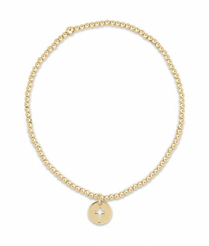 enewton classic gold 2mm bead bracelet - blessed small gold disc