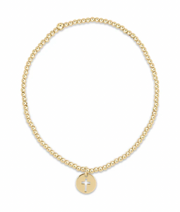 enewton classic gold 2mm bead bracelet - blessed small gold disc