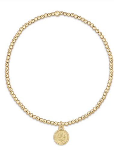Enewton Classic gold 2mm bead bracelet - blessing small gold disc