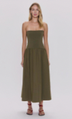 Pistola Mavo Tube Top Dress in Rich Olive - FINAL SALE