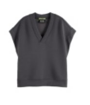 Scotch and Soda V-neck sleeveless modal sweats - charcoal art