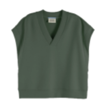 Scotch and Soda V-neck sleeveless modal sweats - thyme