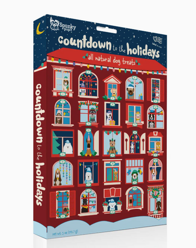 Spunky Pup Advent Calendar - 25 Days of Dog Treats - Holiday