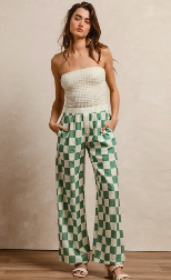 BiBi Sheer Checker Print Pants