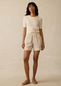 Faherty Miramar Linen Mini Rib Tee