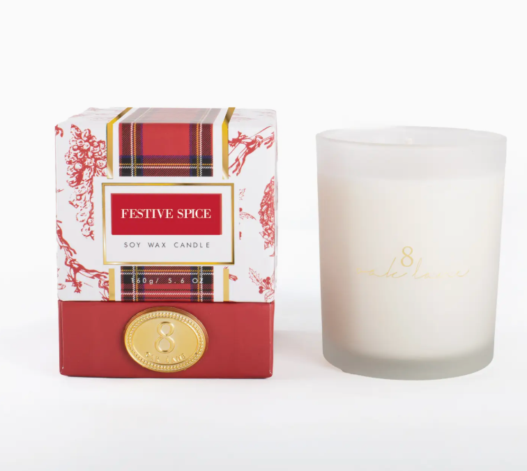 8 Oak Lane Festive Spice Soy Wax Candle - Thumbnail 2