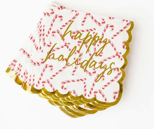 8 Oak Lane Candy Cane Paper Beverage Napkin Packs