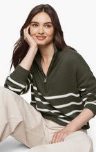 Load image into Gallery viewer, Splendid Georgie Stripe Oversize Quarter Zip Sweater