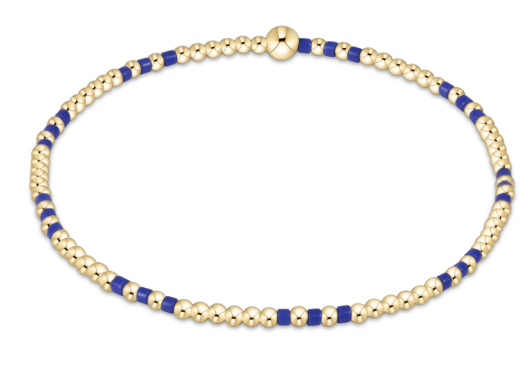 enewton Gameday Hope Joy Pattern 2mm Bead Bracelet - Blue