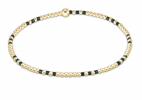 enewton Gameday Hope Joy Pattern 2mm Bead Bracelet - Dark Green