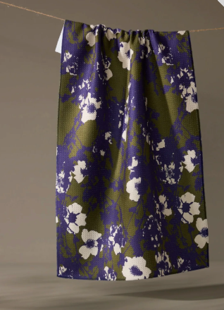 Geometry Oliveberry Tea Towel