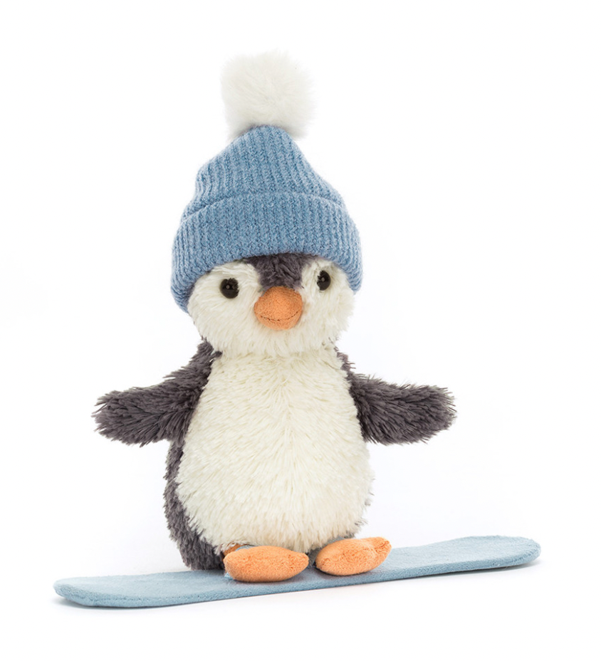 Jellycat - Peanut Penguin Snowboarding Small