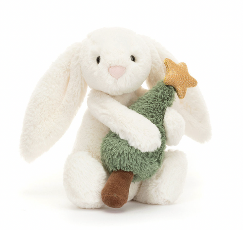 Jellycat - Bashful Bunny with Christmas Tree