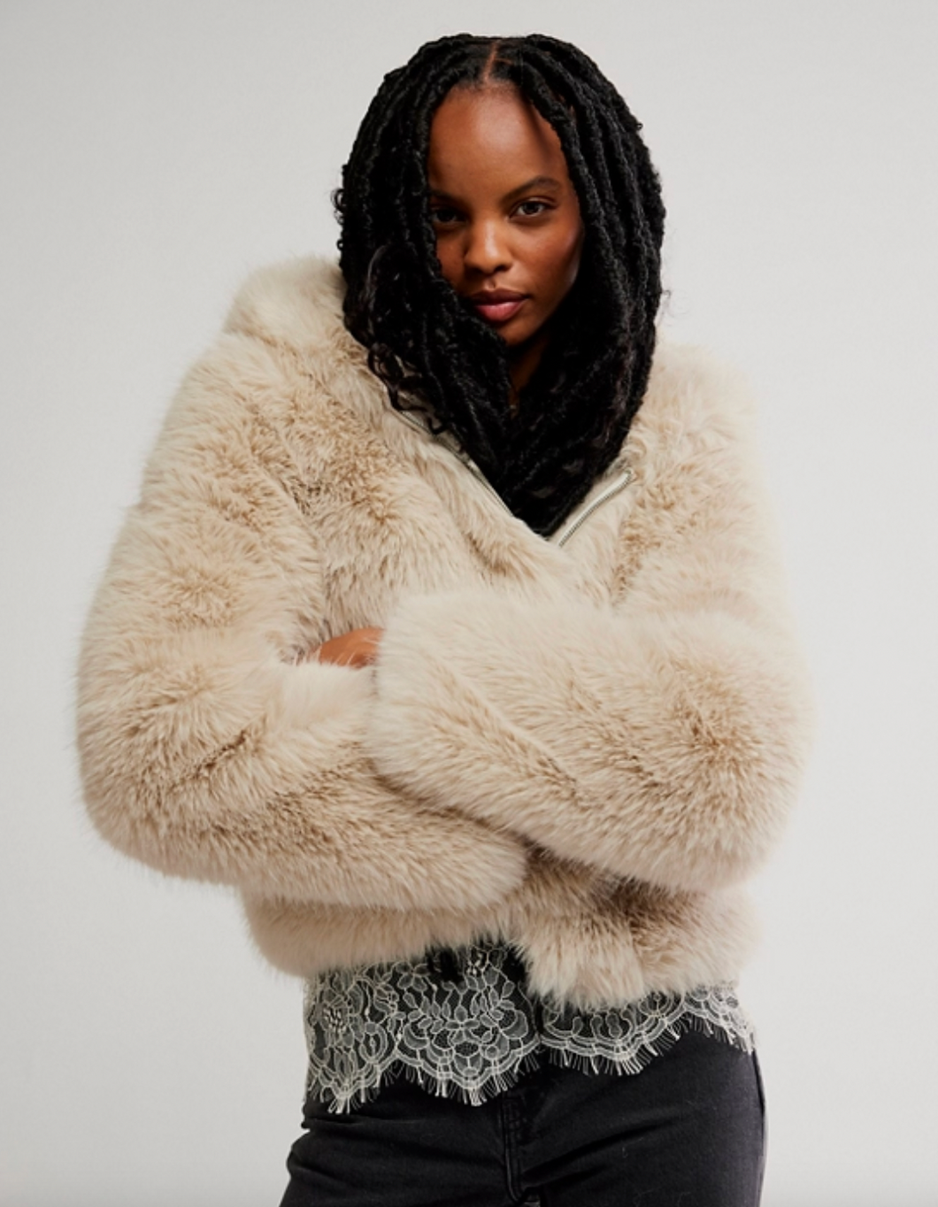 Free People Louder Please Fur - Ivory