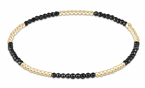 enewton Blissful Pattern 2mm Bead Bracelet Faceted Hematite