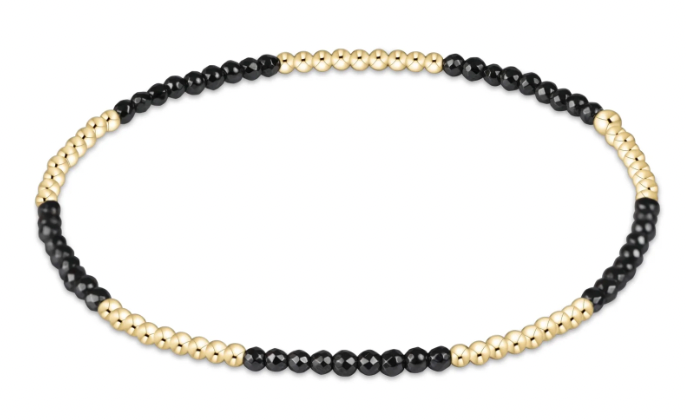 enewton Blissful Pattern 2mm Bead Bracelet Faceted Hematite