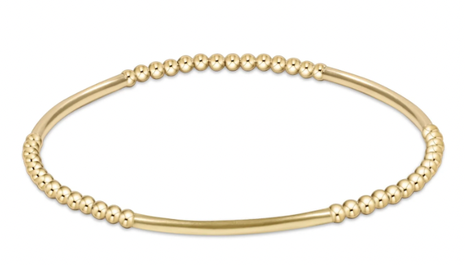 enewton Bliss Bar Gold Pattern 2.5mm Bead Bracelet - Gold