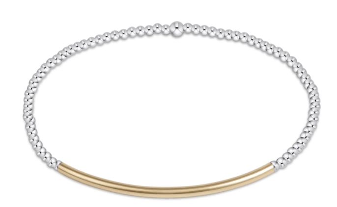 enewton Classic Sterling Mixed Metal 2mm Bead Bracelet - Bliss Bar Gold
