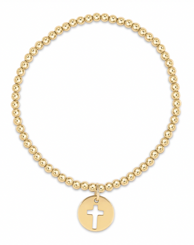 enewton Extends - Classic Gold 3mm Bead Bracelet - Blessed Gold Disc