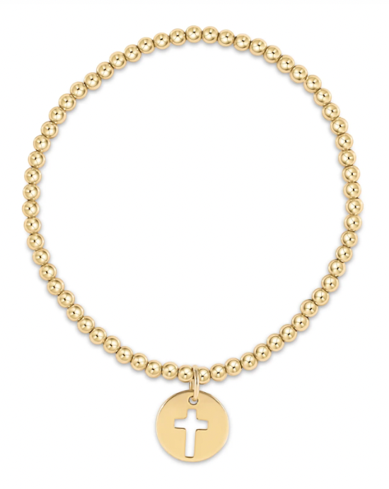 enewton Extends - Classic Gold 3mm Bead Bracelet - Blessed Gold Disc