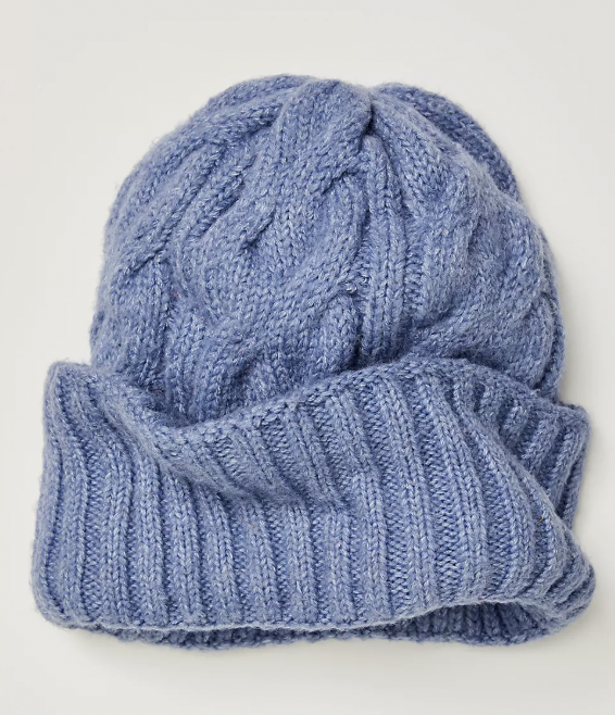 Free People Coast Line Beanie in Heritage Blue