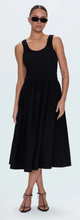 Load image into Gallery viewer, Pistola Alessia Smocked Drop Waist Dress in Noir