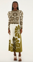 Load image into Gallery viewer, Farm Rio Palermo Green Midi Skirt