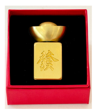 Load image into Gallery viewer, Mahjong Montage Prosperity Mahjong Brass Tile - Spinner / FINAL SALE