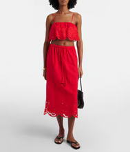 Load image into Gallery viewer, Farm Rio Tropical Embroidery Red Skirt