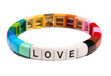 Load image into Gallery viewer, Malibu Sugar Rainbow LOVE Bracelet