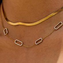 Load image into Gallery viewer, Flanerie Burnisse 18K Gold Non-Tarnish Dainty Chain Necklace