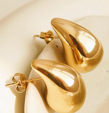 Load image into Gallery viewer, Flanerie Colette 18K Gold Non-Tarnish Large Huggie Droplet Earring